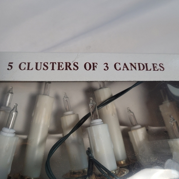 UL 15 Light White Triple Candle Christmas Light Set Lot of 2 Boxes - Picture 2 of 11